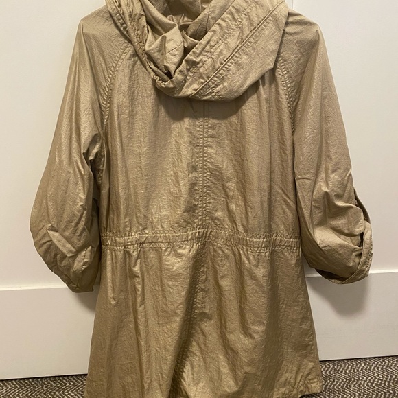 Eliza J rain jacket. Size Medium. Goldish color. - Picture 2 of 4